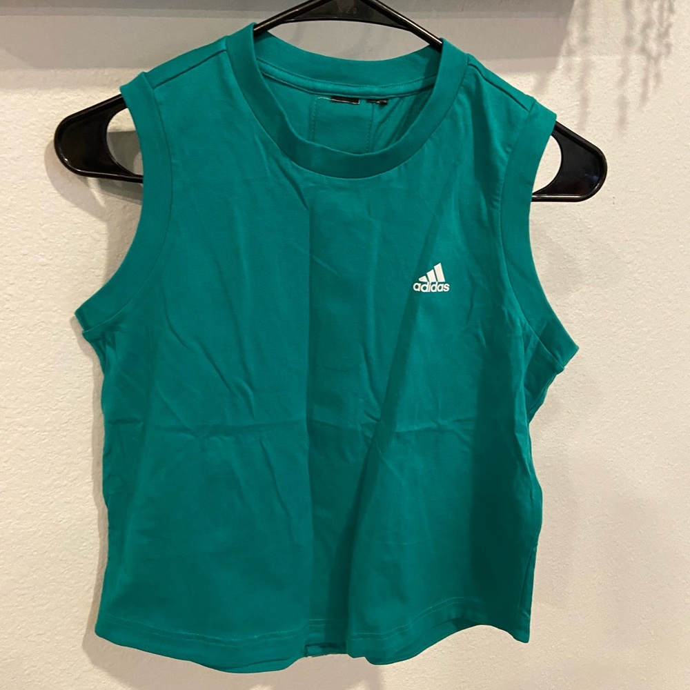 Adidas Green Workout Top Sz S